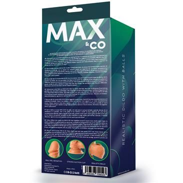 Max & Co Zane realistischer Dildo mit Hoden 7,6" hautfarben