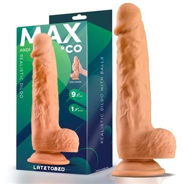 Max & Co Andi realistischer Dildo mit Hoden 9,1" hautfarben