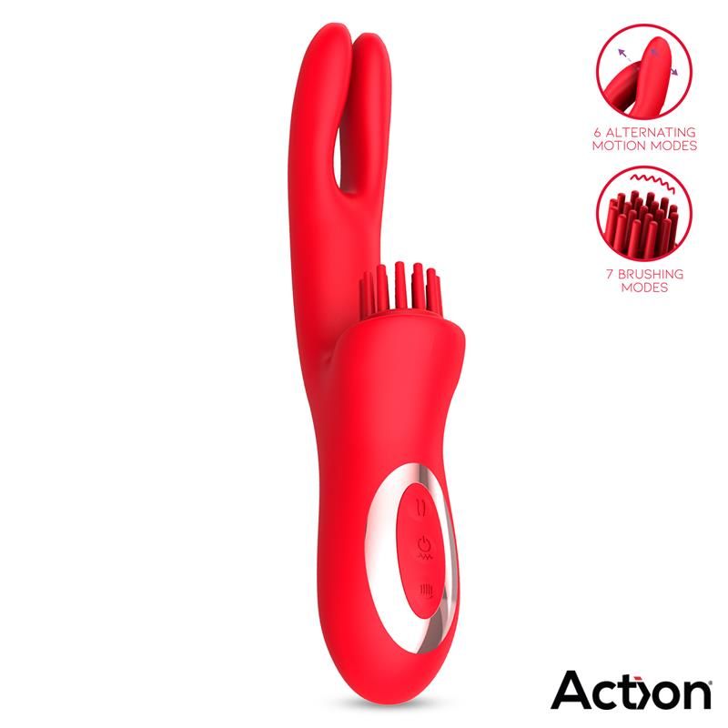 Action Bilma Vibrator mit streichendem Klitoris-Stimulator