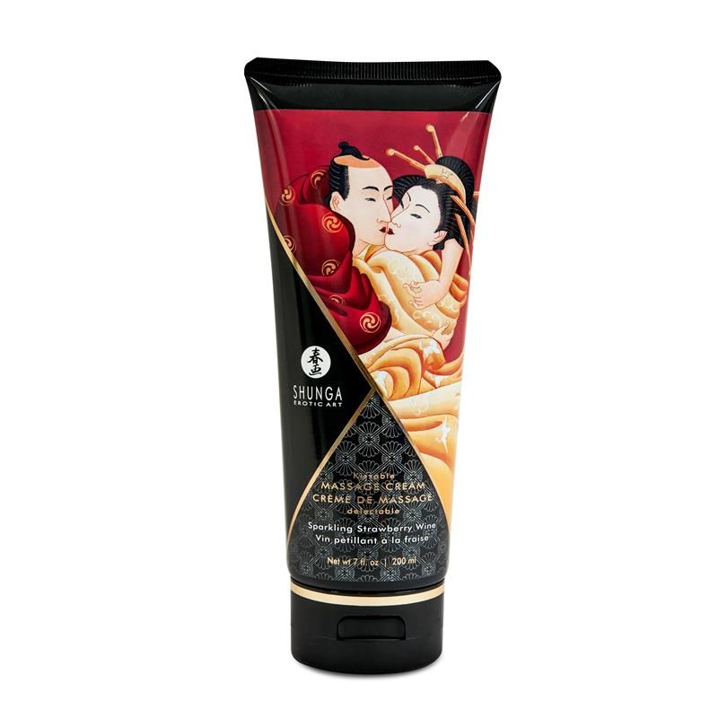 Shunga Massagecreme mit Weinaroma