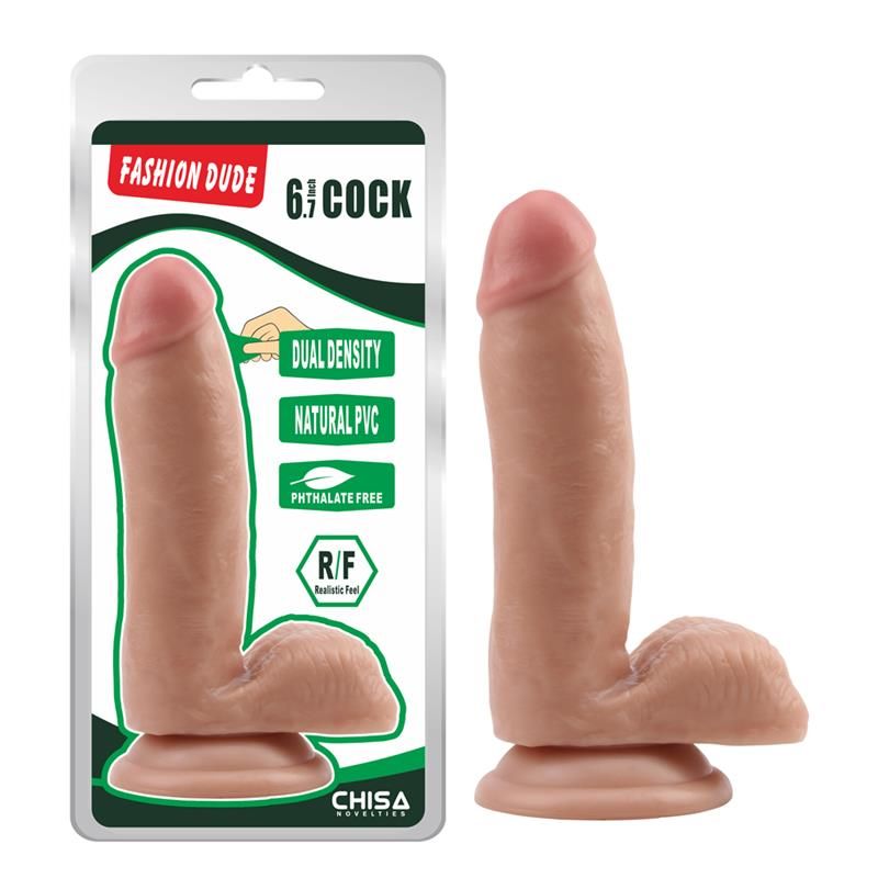 Chisa Dildo mit doppelter Dichte Fashion Dude 6.7" hautfarben