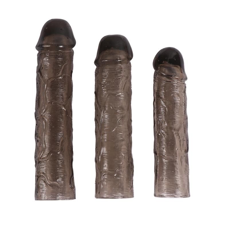 SheQu 3er-Set Penis-Sleeves Alex (Schwarz)