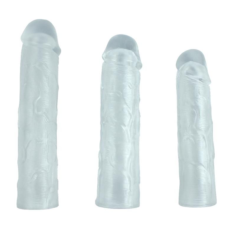 SheQu 3er-Set Penis-Sleeves Alex transparent