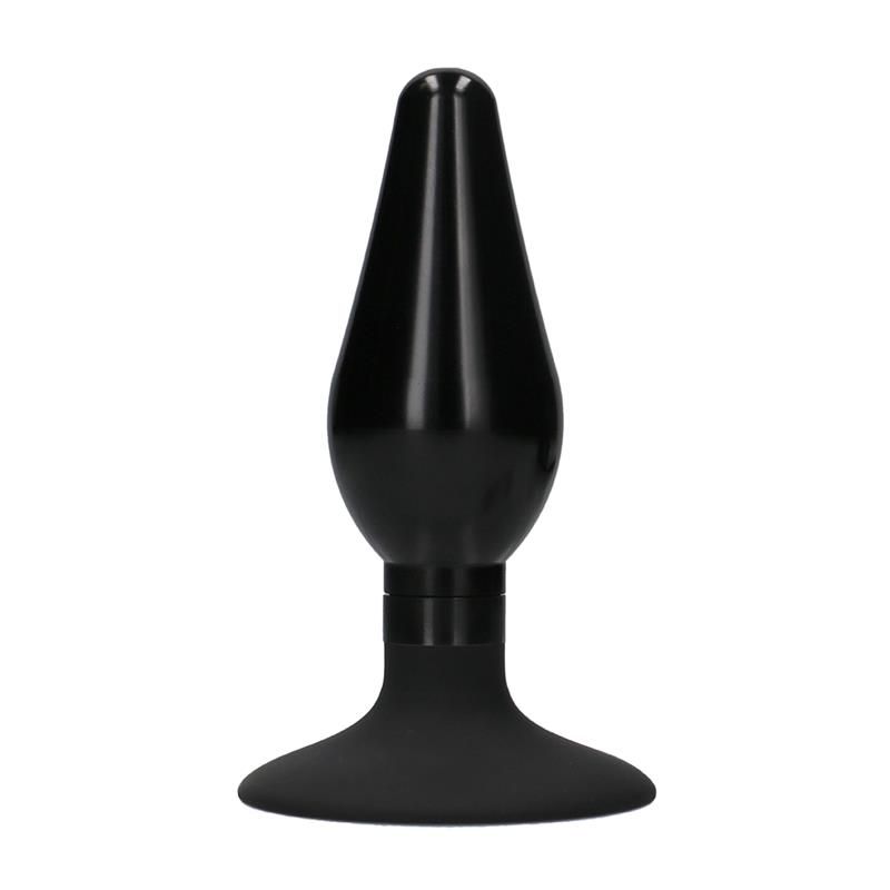 OUCH! Analplug-Set spitz mit Saugnapf, groß (Schwarz)
