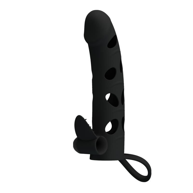 Pretty Love Penis-Sleeve mit Bullet (Schwarz)