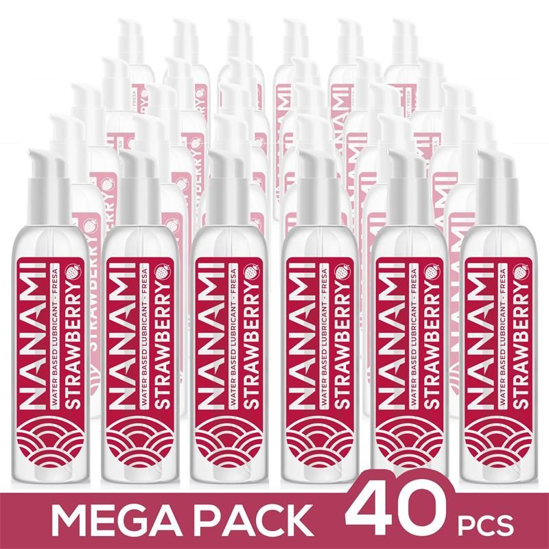 Nanami 40er-Pack Gleitgel auf Wasserbasis Erdbeere 150 ml