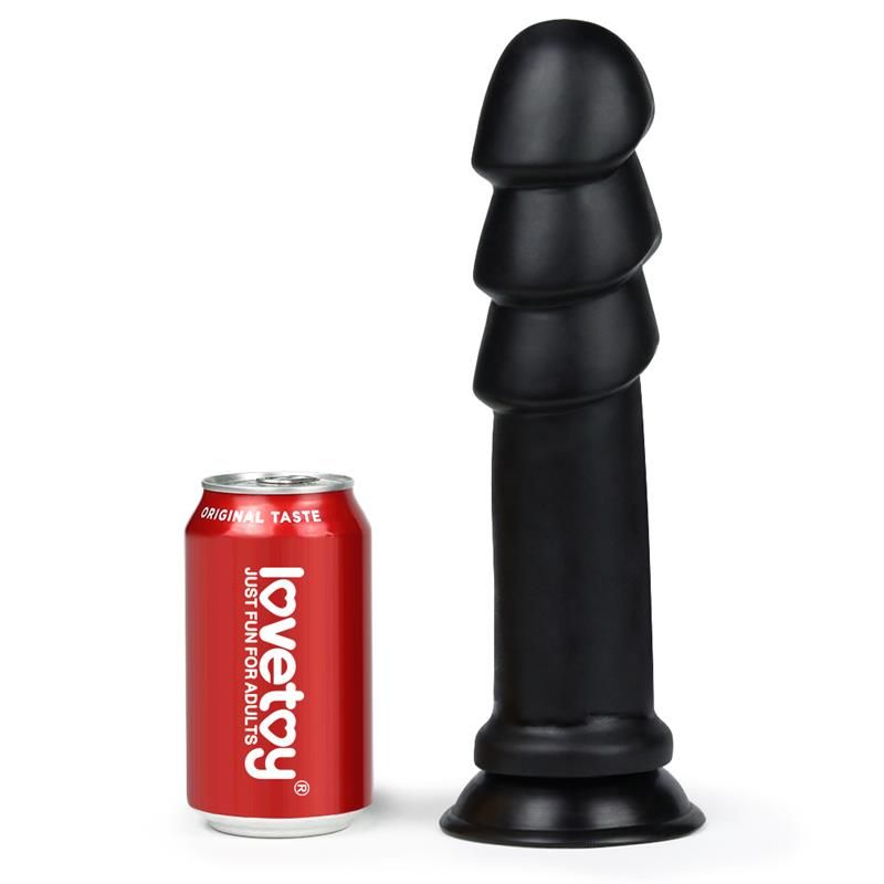 Lovetoy Dildo King Sized Anal Ripples 11.25" (Schwarz)