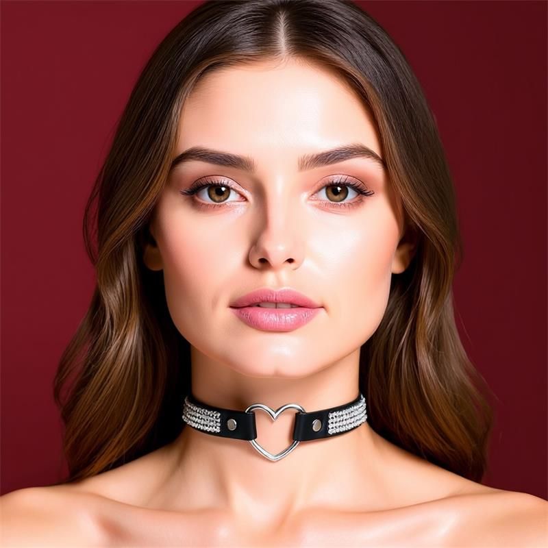Cinderella Choker mit Herz und Strass