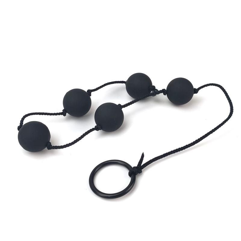 A-Gusto Analkette mit 5 Kugeln 36 cm (Schwarz)