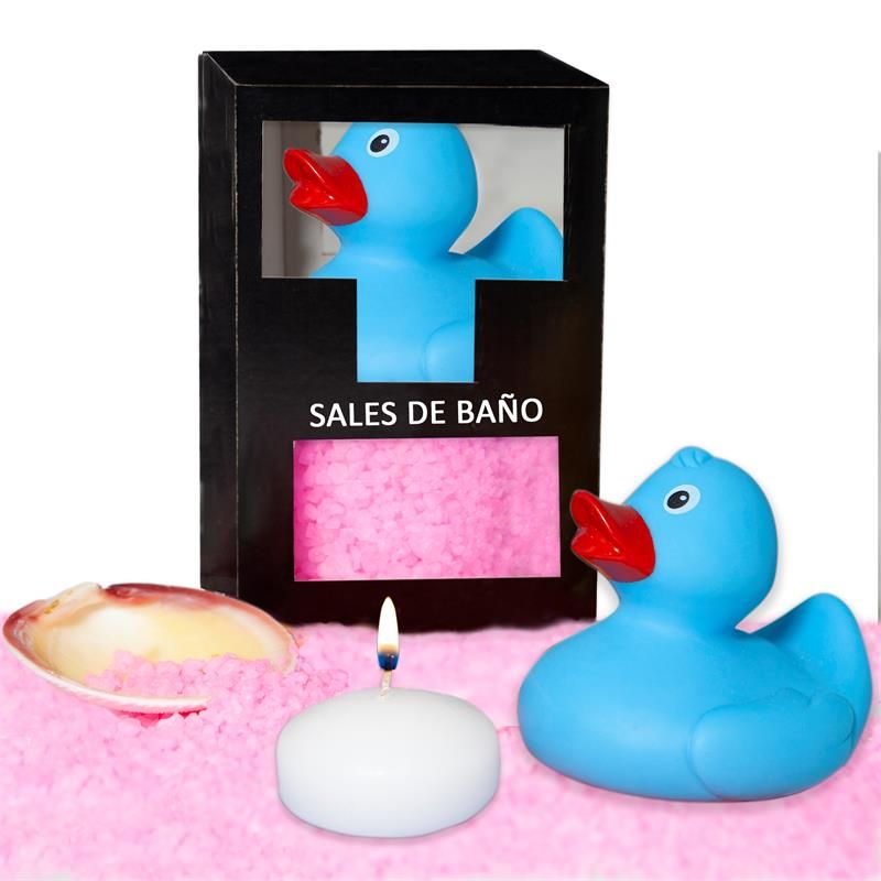 Diverty Sex Set Badesalz mit Rose, Ente, Kerze und Muschel 150 g