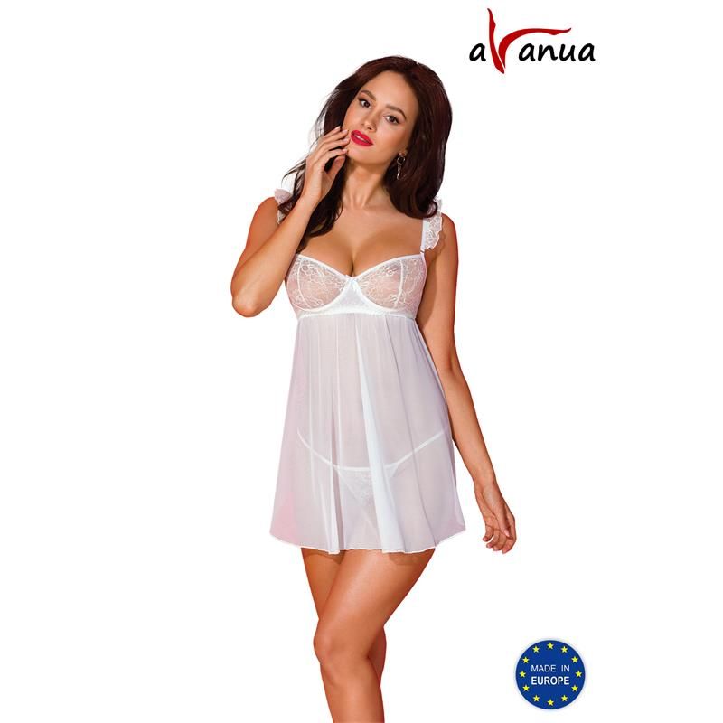 Avanua Milagros Negligé und String (Weiß)