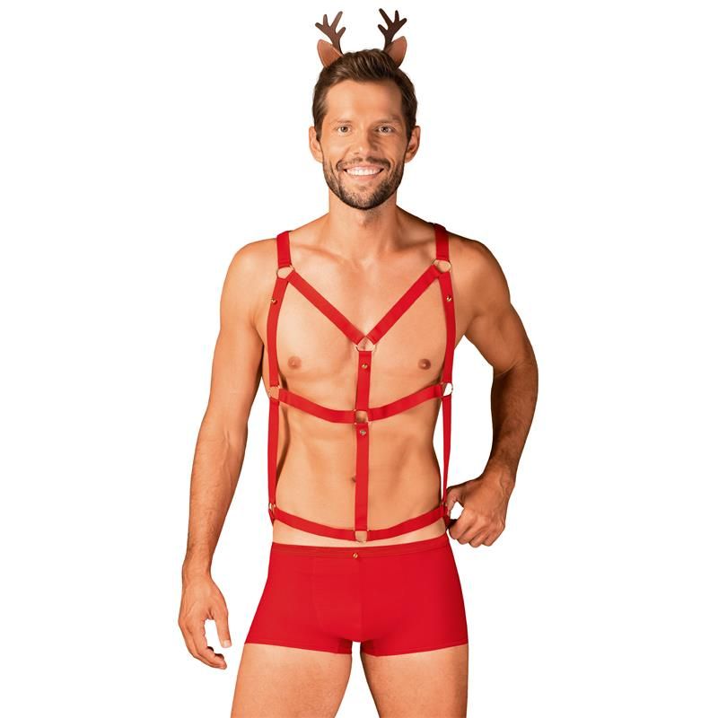 Obsessive Mr Reindy Set mit Shorts, Harness und Haarreif