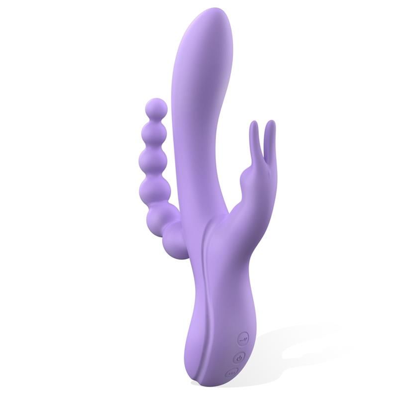 Engily Ross Lindsay Vibrator mit Analkette, Flüssigsilikon