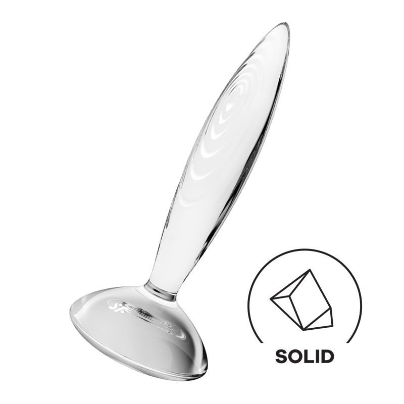 Satisfyer Sparkling Crystal Analplug Warm und Kalt Transparent