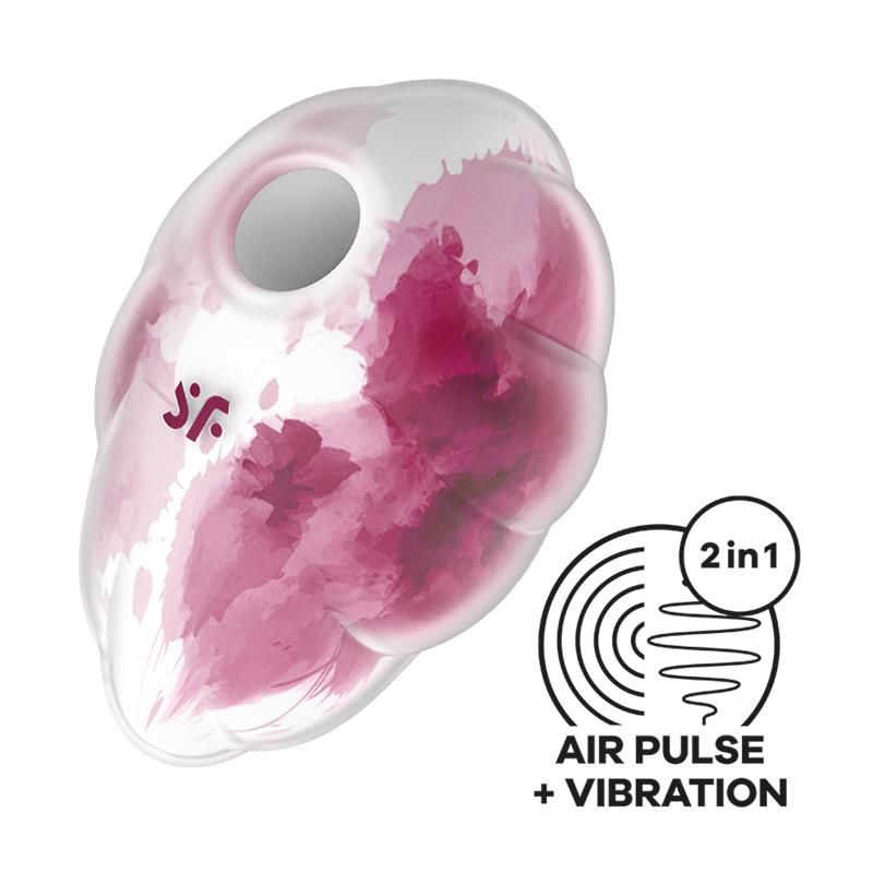 Satisfyer Cloud Dancer Klitoris-Sauger und Vibrator Rotes Muster