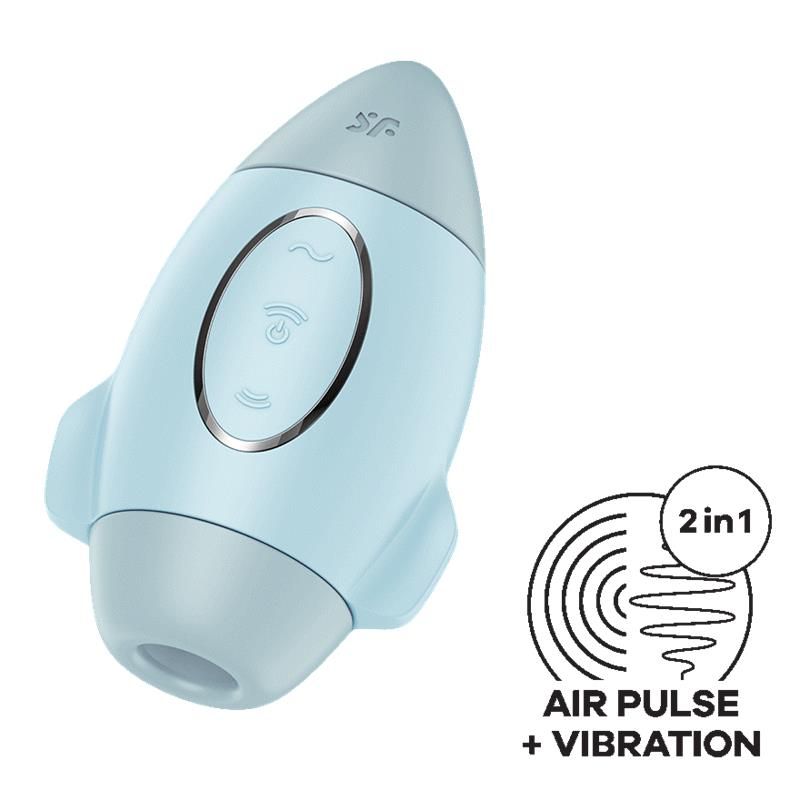 Satisfyer Mission Control Klitoris-Sauger und Vibrator (Blau)