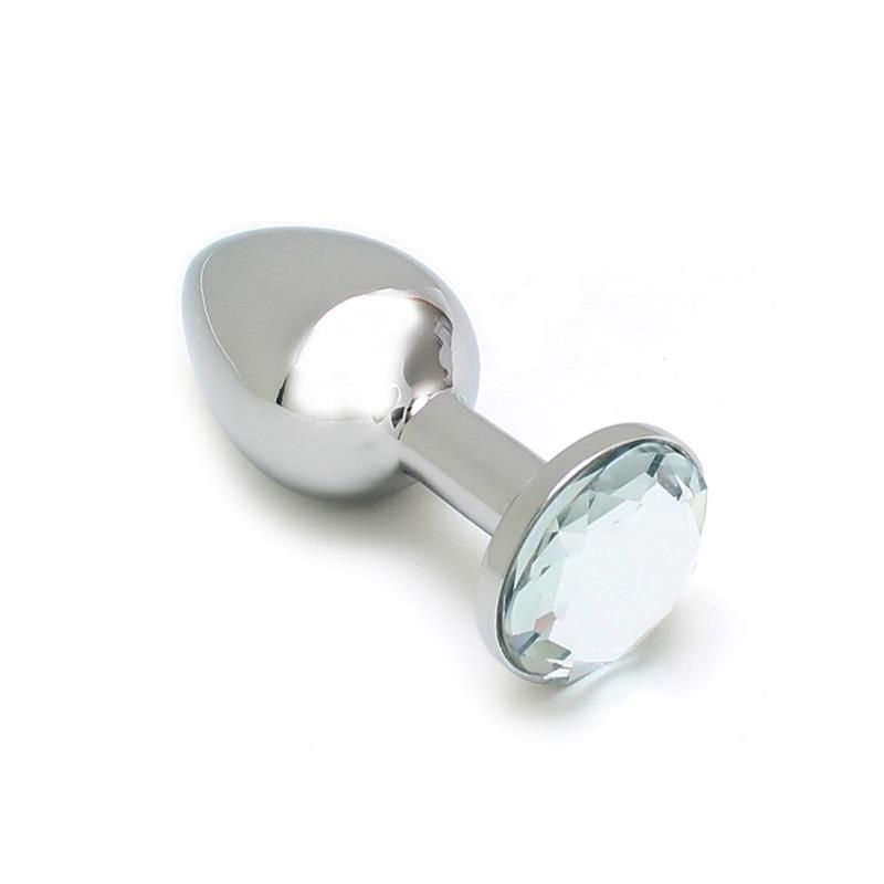 Rimba Sofia Metall-Analplug mit klarem Schmuckstein