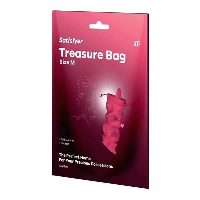 Satisfyer Treasure Bag Aufbewahrungstasche für Toys, Größe M (Rot)