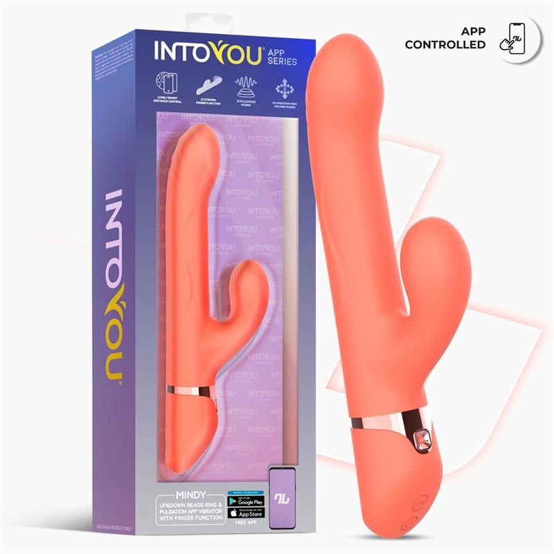 IntoYou Mindy Vibrator mit auf- und abgleitendem Perlenring und Finger