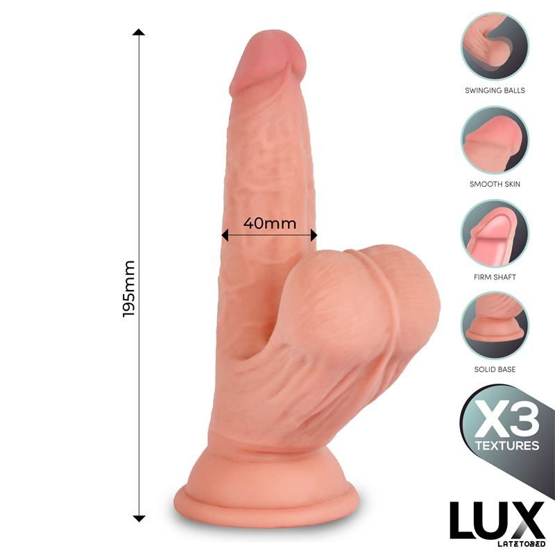 Lux Lars Triple Density Dildo mit schwingenden Hoden