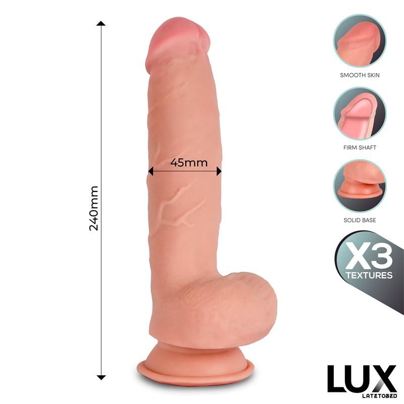 Lux Klaus Triple Density Dildo mit Hoden 9,4"