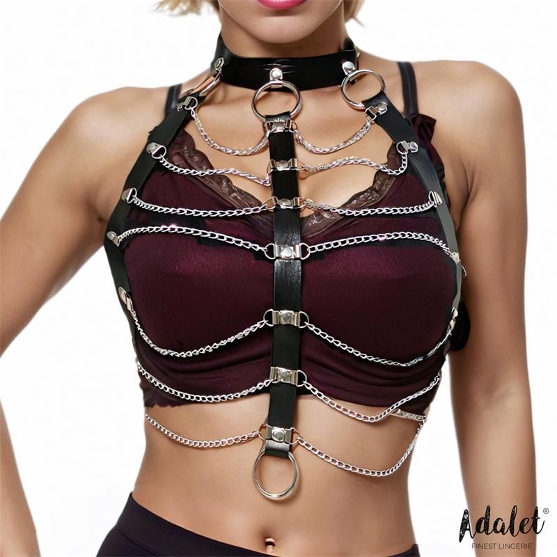 Adalet Lingerie Hilda Brustharness mit Kette, One Size