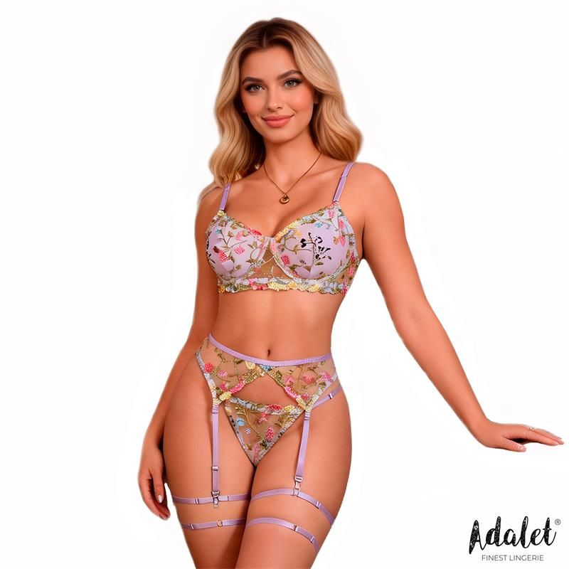 Adalet Lingerie Zoey 4-teiliges Set (Lila)