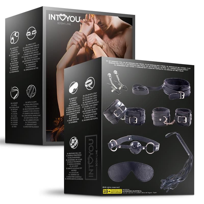IntoYou 7-teiliges Bondage-Set mit Fell