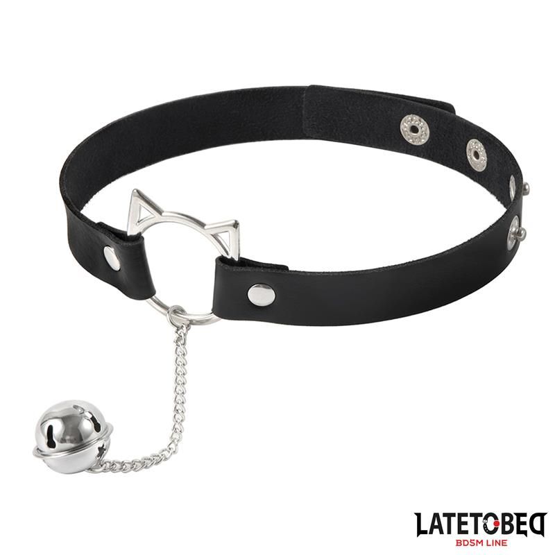 LateToBed Choker mit Katzenmützen-Reifen und Glocke