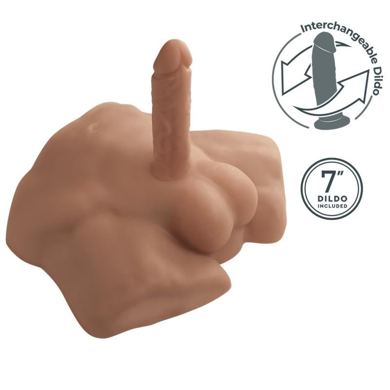 SilexD Apollo S Halbtorso Flüssigsilikon Karamell 7"