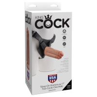 King Cock Strap-on Two Cocks One Hole 7" hautfarben, Bild 5