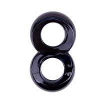 Chisa Duo Penisring mit 8 Kugeln, Schwarz
