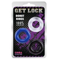 Chisa Donut-Ringe, 3er-Pack, sortiert