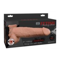 Fetish Fantasy Series elastisches Strap-on mit hohlem spritzendem Dildo 9", Bild 2