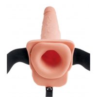 Fetish Fantasy Series elastisches Strap-on mit hohlem spritzendem Dildo 9"