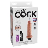 King Cock spritzender Dildo 6" - hautfarben, Bild 3