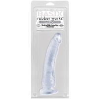 Basix Rubber Works schlanker Dildo 17,78 cm mit Saugnapf - transparent, Bild 2