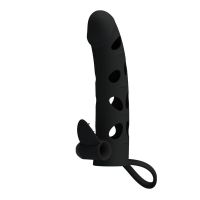 Pretty Love Penis-Sleeve mit Bullet (Schwarz)
