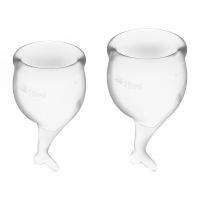 Satisfyer Feel Secure Menstruationstasse Transparent 2er-Pack