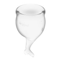 Satisfyer Feel Secure Menstruationstasse Transparent 2er-Pack, Bild 2
