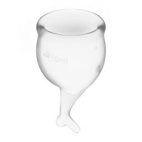 Satisfyer Feel Secure Menstruationstasse Transparent 2er-Pack, Bild 3
