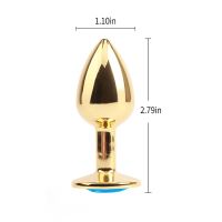 Chisa goldener Buttplug mit blauem Juwel, Bild 6