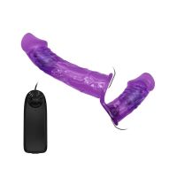Baile Harness mit Doppeldildo (Lila), Bild 3