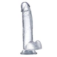 Glazed realistischer Dildo mit Hoden 18 cm