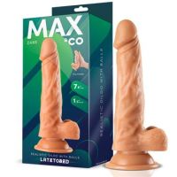 Max & Co Zane realistischer Dildo mit Hoden 7,6" hautfarben