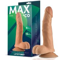 Max & Co Saul realistischer Dildo mit Hoden hautfarben 8,25", Bild 2