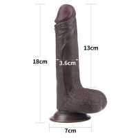 Lovetoy Dildo mit verschiebbarer Haut 7" (Schwarz), Bild 13