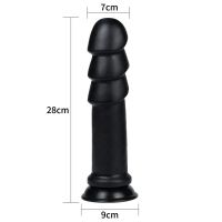 Lovetoy Dildo King Sized Anal Ripples 11.25" (Schwarz), Bild 8