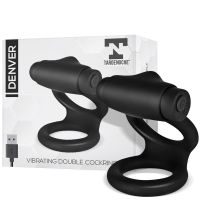 Tardenoche Denver Doppel-Penisring mit Vibro-Bullet (Schwarz), Bild 2