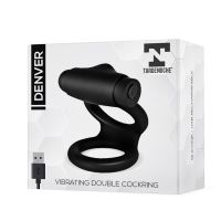 Tardenoche Denver Doppel-Penisring mit Vibro-Bullet (Schwarz), Bild 3